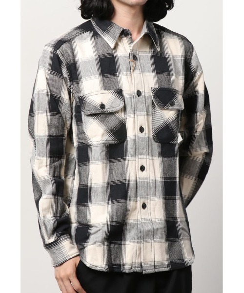 WESTSEA(ウエストシー)の「裏起毛 ヘビーネル チェック柄 長袖ワークシャツ(シャツ/ブラウス・メンズ・レッド系その他2/ブルー/グレー/ダークグリーン/オレンジ系その他/ブラック系その他/ホワイト/レッド/グリーン/ブラウン/レンガ/レッド系その他/ベージュ系その他/オレンジ系その他2/レッド系その他3/パープル/ミント/サンドベージュ/イエロー/オレンジ/ベージュ/ブルー系その他/マスタード/グリーン系その他/グリーン系その他2/ロイヤルブルー/サックスブルー/ブラック/スカイブルー/ブラウン系その他/グレー系その他/ブルー系その他2/ブラック系その他2・L/M/XL)」の3枚目の写真