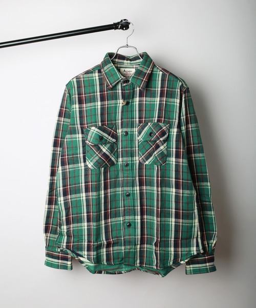 WESTSEA(ウエストシー)の「裏起毛 ヘビーネル チェック柄 長袖ワークシャツ(シャツ/ブラウス・メンズ・レッド系その他2/ブルー/グレー/ダークグリーン/オレンジ系その他/ブラック系その他/ホワイト/レッド/グリーン/ブラウン/レンガ/レッド系その他/ベージュ系その他/オレンジ系その他2/レッド系その他3/パープル/ミント/サンドベージュ/イエロー/オレンジ/ベージュ/ブルー系その他/マスタード/グリーン系その他/グリーン系その他2/ロイヤルブルー/サックスブルー/ブラック/スカイブルー/ブラウン系その他/グレー系その他/ブルー系その他2/ブラック系その他2・L/M/XL)」の13枚目の写真