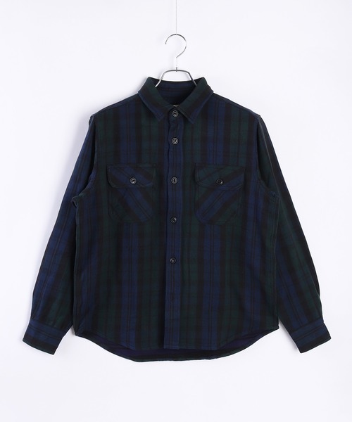 WESTSEA(ウエストシー)の「裏起毛 ヘビーネル チェック柄 長袖ワークシャツ(シャツ/ブラウス・メンズ・レッド系その他2/ブルー/グレー/ダークグリーン/オレンジ系その他/ブラック系その他/ホワイト/レッド/グリーン/ブラウン/レンガ/レッド系その他/ベージュ系その他/オレンジ系その他2/レッド系その他3/パープル/ミント/サンドベージュ/イエロー/オレンジ/ベージュ/ブルー系その他/マスタード/グリーン系その他/グリーン系その他2/ロイヤルブルー/サックスブルー/ブラック/スカイブルー/ブラウン系その他/グレー系その他/ブルー系その他2/ブラック系その他2・L/M/XL)」の4枚目の写真