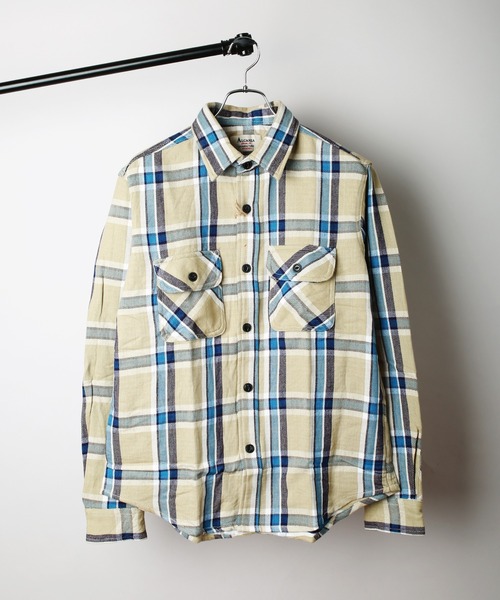 WESTSEA(ウエストシー)の「裏起毛 ヘビーネル チェック柄 長袖ワークシャツ(シャツ/ブラウス・メンズ・レッド系その他2/ブルー/グレー/ダークグリーン/オレンジ系その他/ブラック系その他/ホワイト/レッド/グリーン/ブラウン/レンガ/レッド系その他/ベージュ系その他/オレンジ系その他2/レッド系その他3/パープル/ミント/サンドベージュ/イエロー/オレンジ/ベージュ/ブルー系その他/マスタード/グリーン系その他/グリーン系その他2/ロイヤルブルー/サックスブルー/ブラック/スカイブルー/ブラウン系その他/グレー系その他/ブルー系その他2/ブラック系その他2・L/M/XL)」の10枚目の写真