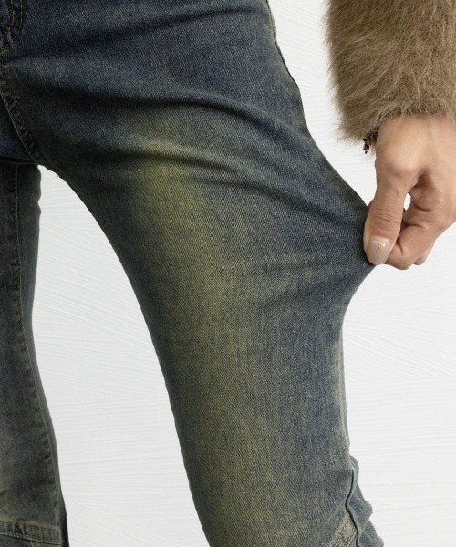 Miniministore(ミニミニストア)の「レトロ セミフレアデニムパンツレディース(デニムパンツ・レディース・インディゴブルー・M/S/L/XL)」の4枚目の写真