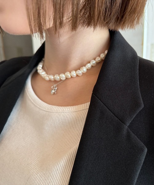 NOLITA LABORATORY（ノリータラボラトリー）の「【 NOLITA / ノリータ 】ナチュラル 淡水パール チョーカー ネックレス（ネックレス・レディース・ゴールド/シルバー・FREE）」の4枚目の写真