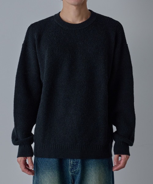 COLONY 2139（コロニートゥーワンスリーナイン）の「ウォッシャブルスポンジニット（ニット/セーター・メンズ・ブラック/ネイビー/グリーン・MEDIUM/LARGE）」の21枚目の写真