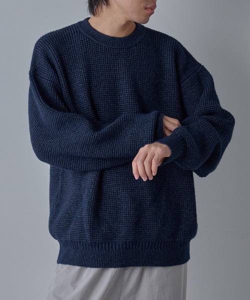 COLONY 2139（コロニートゥーワンスリーナイン）の「ウォッシャブルスポンジニット（ニット/セーター・メンズ・ブラック/ネイビー/グリーン・MEDIUM/LARGE）」の4枚目の写真