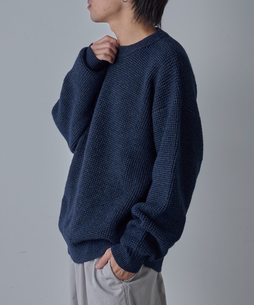 COLONY 2139（コロニートゥーワンスリーナイン）の「ウォッシャブルスポンジニット（ニット/セーター・メンズ・ブラック/ネイビー/グリーン・MEDIUM/LARGE）」の5枚目の写真