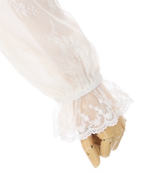 axes femme POETIQUE（アクシーズファムポエティック）の「レースデザインガーリーブラウス（シャツ/ブラウス・レディース・ピンク/キナリ/ブラック・MEDIUM）」の14枚目の写真