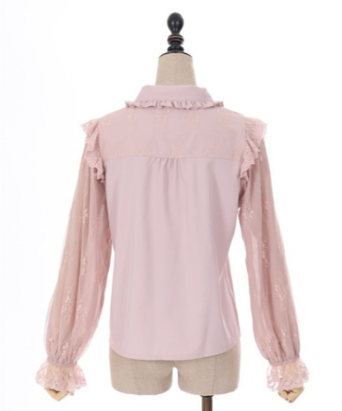 axes femme POETIQUE（アクシーズファムポエティック）の「レースデザインガーリーブラウス（シャツ/ブラウス・レディース・ピンク/キナリ/ブラック・MEDIUM）」の18枚目の写真