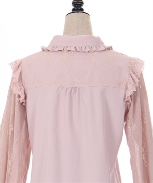 axes femme POETIQUE（アクシーズファムポエティック）の「レースデザインガーリーブラウス（シャツ/ブラウス・レディース・ピンク/キナリ/ブラック・MEDIUM）」の22枚目の写真