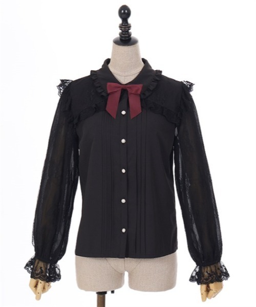 匿名♡axes femme♡アクシーズファム♡チェック柄＆レース　長袖カットソー axes femme アクシーズファム 長袖 カットソー レース付き T