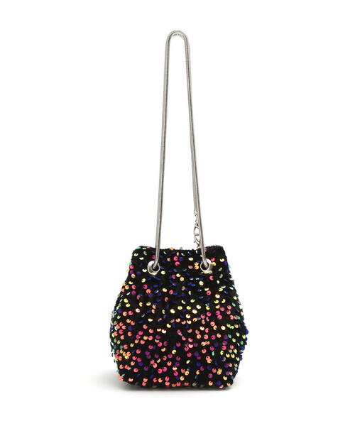 FREE'S MART(フリーズマート)の「◆ハトメチェーンバッグ(ショルダーバッグ・レディース・ブラック/ベージュ・フリ-)」の3枚目の写真