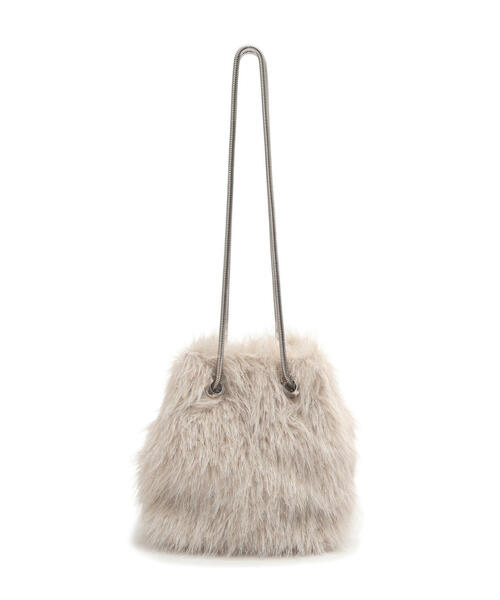 FREE'S MART(フリーズマート)の「◆ハトメチェーンバッグ(ショルダーバッグ・レディース・ブラック/ベージュ・フリ-)」の4枚目の写真