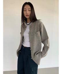 JURGEN LEHL ノーカラーツイードジャケット グレー系 楽天市場】【SALE／46%OFF】(W)ノーカラーツィードJK A part by