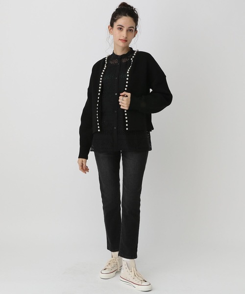 saloon（サルーン）の「SALOON(サルーン)/スリムテーパードデニムパンツ（デニムパンツ・レディース・ブラック・SMALL）」の5枚目の写真