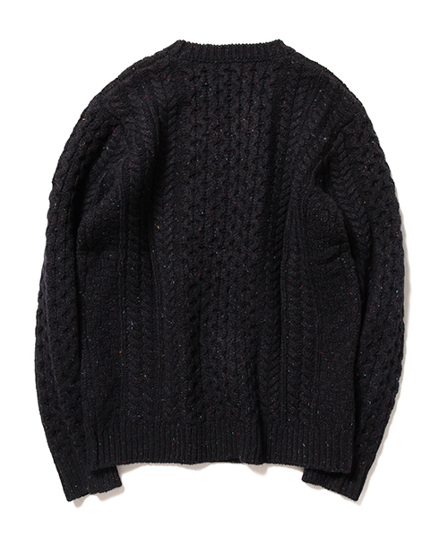 BEAMS（ビームス）の「BEAMS / カラ-ネップ アランニット（ニット/セーター・メンズ・グレー/ブラウン/ネイビー・X-LARGE/LARGE/MEDIUM/SMALL）」の17枚目の写真