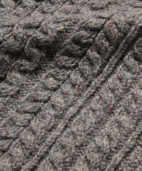 BEAMS（ビームス）の「BEAMS / カラ-ネップ アランニット（ニット/セーター・メンズ・グレー/ブラウン/ネイビー・X-LARGE/LARGE/MEDIUM/SMALL）」の13枚目の写真