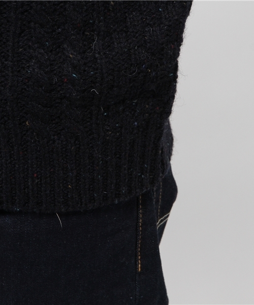 BEAMS（ビームス）の「BEAMS / カラ-ネップ アランニット（ニット/セーター・メンズ・グレー/ブラウン/ネイビー・X-LARGE/LARGE/MEDIUM/SMALL）」の8枚目の写真