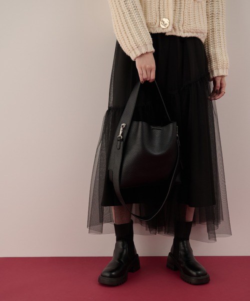 Shelly island(シェリーアイランド)の「チュールティアードスカート(スカート・レディース・ホワイト/ブラック/グレー・FREE)」の8枚目の写真