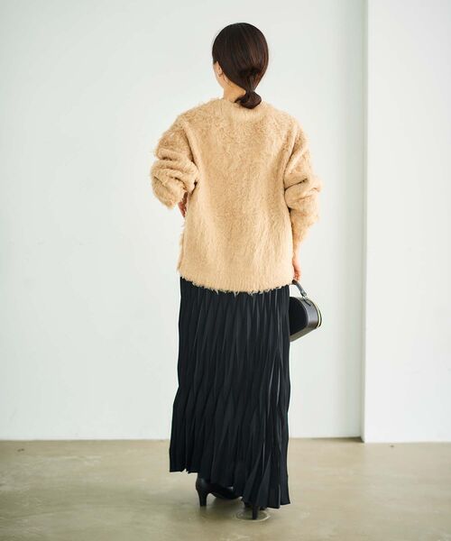 le.coeur blanc（ルクールブラン）の「デシン変形プリーツスカート（スカート・レディース・ブラック/ベージュ系その他・38）」の18枚目の写真