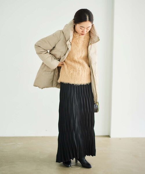 le.coeur blanc（ルクールブラン）の「デシン変形プリーツスカート（スカート・レディース・ブラック/ベージュ系その他・38）」の19枚目の写真
