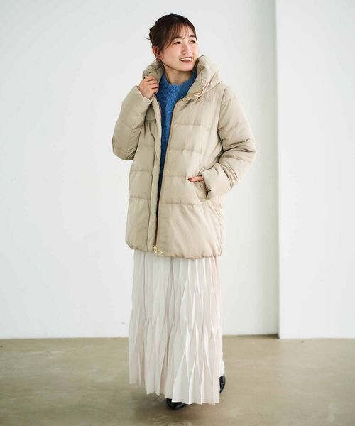 le.coeur blanc（ルクールブラン）の「デシン変形プリーツスカート（スカート・レディース・ブラック/ベージュ系その他・38）」の3枚目の写真