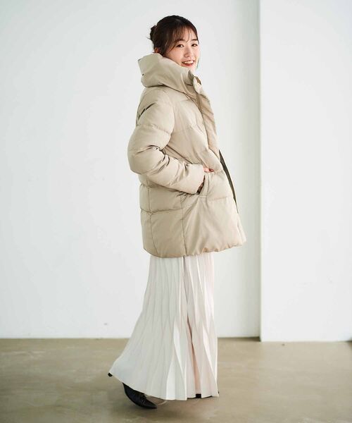 le.coeur blanc（ルクールブラン）の「デシン変形プリーツスカート（スカート・レディース・ブラック/ベージュ系その他・38）」の4枚目の写真