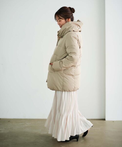 le.coeur blanc（ルクールブラン）の「デシン変形プリーツスカート（スカート・レディース・ブラック/ベージュ系その他・38）」の5枚目の写真