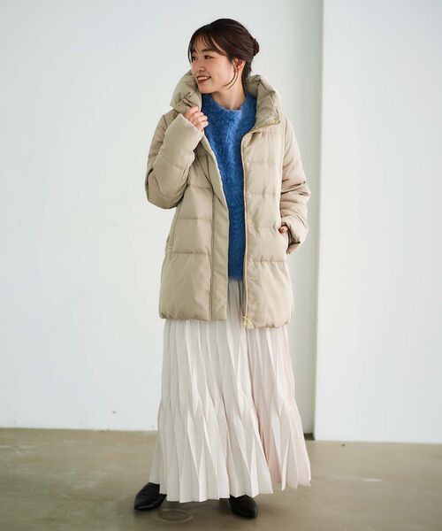 le.coeur blanc（ルクールブラン）の「デシン変形プリーツスカート（スカート・レディース・ブラック/ベージュ系その他・38）」の6枚目の写真