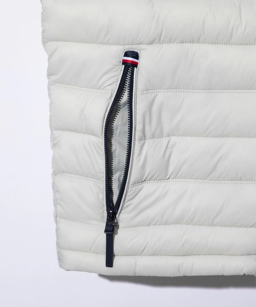 【タグ付き】トミーヒルフィガー ノーカラー ダウンジャケット コート 白　M トミー ヒルフィガー TOMMY HILFIGER ダウンキルトカラーレス