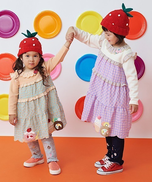 【春風】ベイビーチアー　ロールケーキ上下セット 楽天市場】ベイビーチアー(baby cheer)ロールケーキワンピース