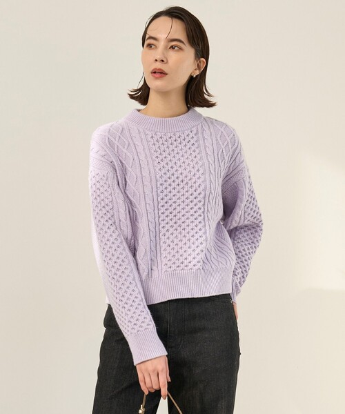 セール】【洗える】ケーブルニット（ニット/セーター）｜UNFILO