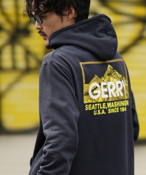 GERRY(ジェリー)の「【GERRY】別注 ネオンカラー プリント 裏起毛 パーカー(パーカー・メンズ・ブラック/ブルーグレー/グレー系/ネイビー系/杢グレー/ネイビー/ブラック系/ブルー系・MEDIUM/LARGE/X-LARGE)」の8枚目の写真