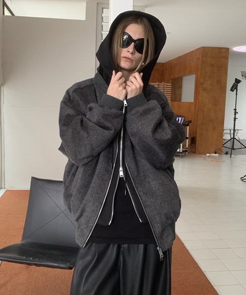 フェイクツーピースブルゾン LON24a133（その他アウター）｜LONSLAN（ロンスラン）