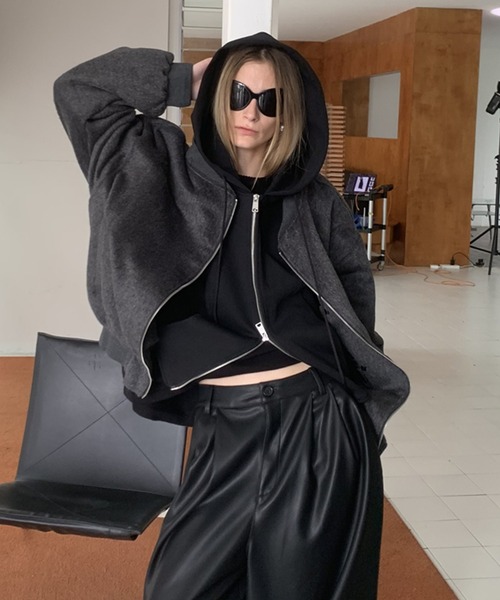 フェイクツーピースブルゾン LON24a133（その他アウター）｜LONSLAN（ロンスラン）