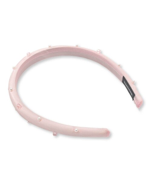 BeBe Petits Pois Vert（ベベプチポワヴェール）の「【店舗限定】パール＆ストーンカチューシャ（カチューシャ・キッズ・ピンク/ブラック・FREE）」の5枚目の写真