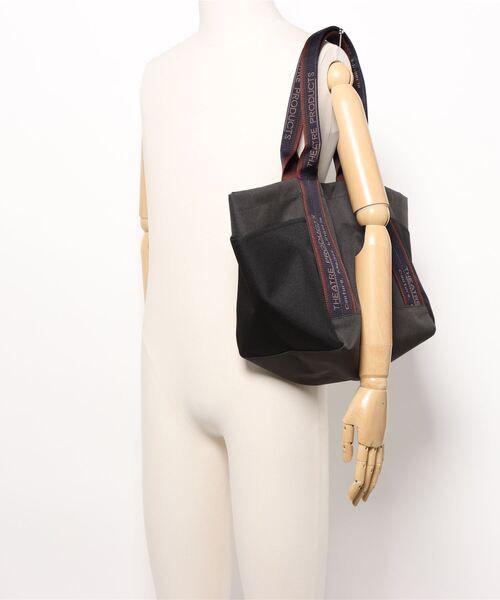 THEATRE PRODUCTS（シアタープロダクツ）の「バイカラーアウトポケットJQテープバッグ-L-（トートバッグ・レディース・ブラック/ベージュ・FREE）」の16枚目の写真