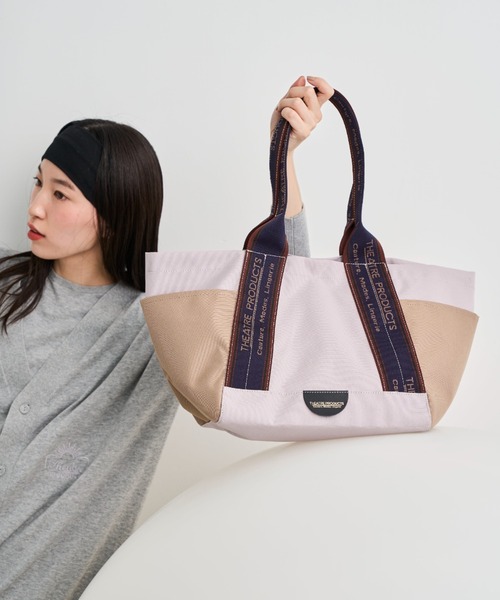 THEATRE PRODUCTS（シアタープロダクツ）の「バイカラーアウトポケットJQテープバッグ-L-（トートバッグ・レディース・ブラック/ベージュ・FREE）」の12枚目の写真