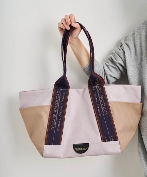 THEATRE PRODUCTS（シアタープロダクツ）の「バイカラーアウトポケットJQテープバッグ-L-（トートバッグ・レディース・ブラック/ベージュ・FREE）」の14枚目の写真