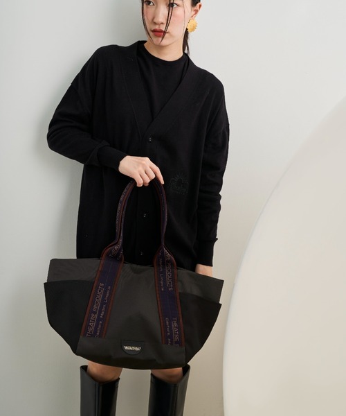 THEATRE PRODUCTS（シアタープロダクツ）の「バイカラーアウトポケットJQテープバッグ-L-（トートバッグ・レディース・ブラック/ベージュ・FREE）」の10枚目の写真