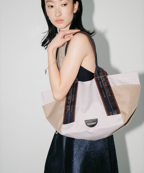 THEATRE PRODUCTS（シアタープロダクツ）の「バイカラーアウトポケットJQテープバッグ-L-（トートバッグ・レディース・ブラック/ベージュ・FREE）」の21枚目の写真