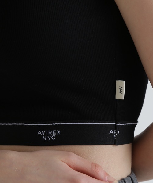 AVIREX（アヴィレックス）の「LOGO RUBBER TAPE BRA TOPS/ロゴラバーテープ ブラトップス（タンクトップ・レディース・オフホワイト/ブラック・S/M）」の9枚目の写真