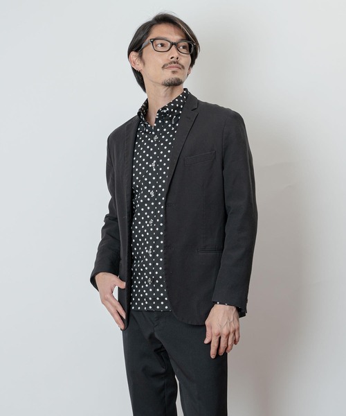 garsonwave(ギャルソンウェーブ)の「日本製 ブロード 水玉 ボタンダウン シャツ(GW)(シャツ/ブラウス・メンズ・ネイビー系/ホワイト系/ネイビー/ホワイト/ブラック/ブラック系・L/M/LL)」の14枚目の写真