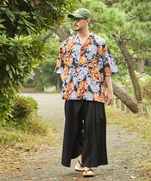 カヤ（カヤ）の「【カヤ】獣寄り（じゅうより）メンズシャツ（シャツ/ブラウス・メンズ・スミクロ/ブルー系その他/グリーン系その他・FREE）」の7枚目の写真