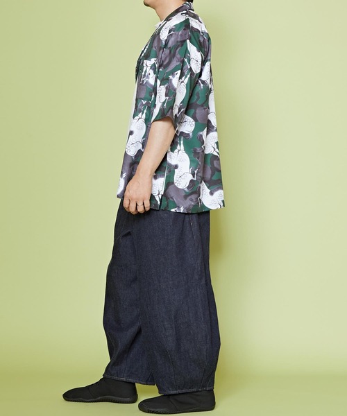 カヤ（カヤ）の「【カヤ】獣寄り（じゅうより）メンズシャツ（シャツ/ブラウス・メンズ・スミクロ/ブルー系その他/グリーン系その他・FREE）」の4枚目の写真