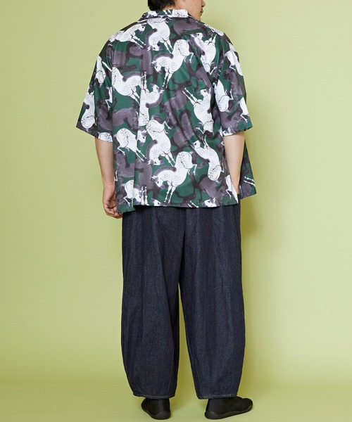 カヤ（カヤ）の「【カヤ】獣寄り（じゅうより）メンズシャツ（シャツ/ブラウス・メンズ・スミクロ/ブルー系その他/グリーン系その他・FREE）」の20枚目の写真