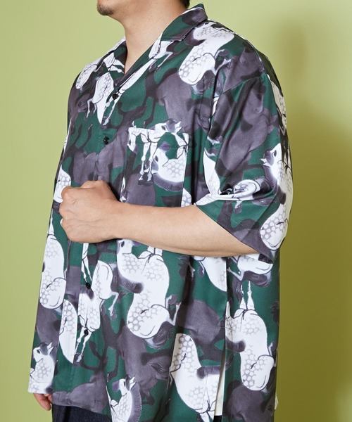 カヤ（カヤ）の「【カヤ】獣寄り（じゅうより）メンズシャツ（シャツ/ブラウス・メンズ・スミクロ/ブルー系その他/グリーン系その他・FREE）」の18枚目の写真