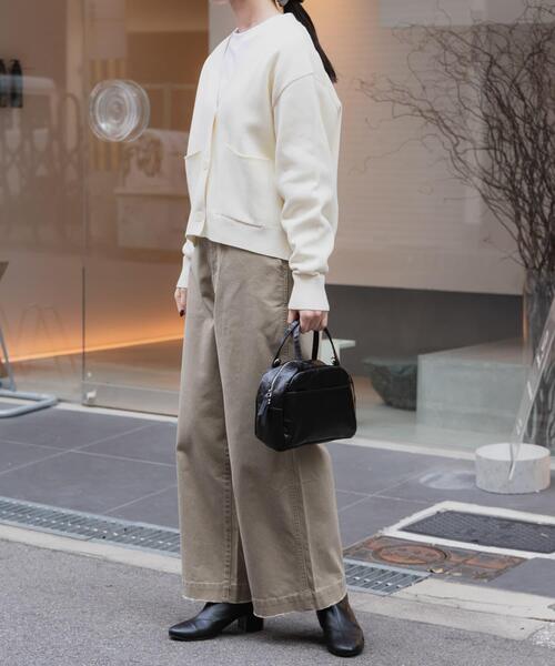 FORK&SPOON（フォークアンドスプーン）の「FORK&SPOON　ダブルフェイスVネックカーディガン（カーディガン/ボレロ・レディース・ブルー/アイボリー/ミント・1）」の9枚目の写真