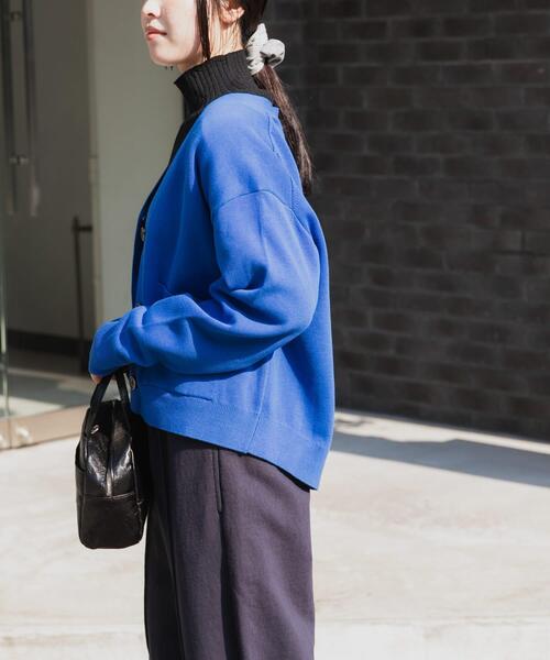 FORK&SPOON（フォークアンドスプーン）の「FORK&SPOON　ダブルフェイスVネックカーディガン（カーディガン/ボレロ・レディース・ブルー/アイボリー/ミント・1）」の13枚目の写真