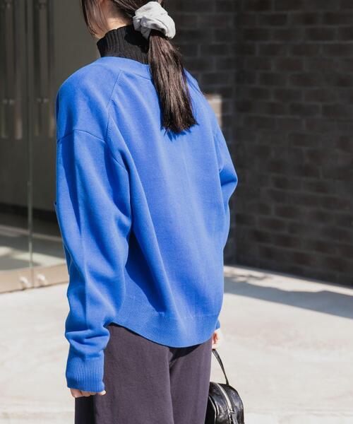 FORK&SPOON（フォークアンドスプーン）の「FORK&SPOON　ダブルフェイスVネックカーディガン（カーディガン/ボレロ・レディース・ブルー/アイボリー/ミント・1）」の14枚目の写真