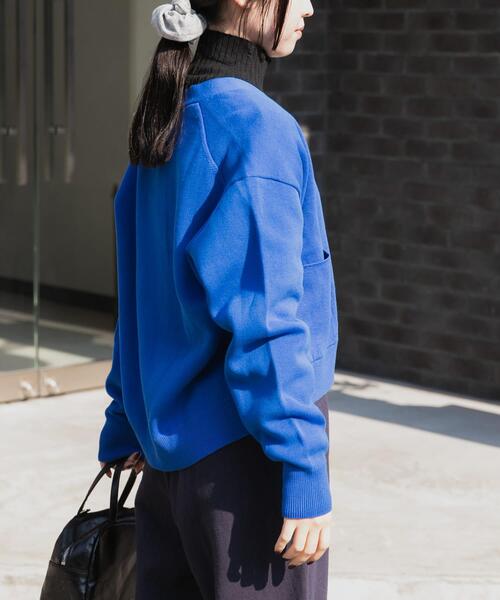 FORK&SPOON（フォークアンドスプーン）の「FORK&SPOON　ダブルフェイスVネックカーディガン（カーディガン/ボレロ・レディース・ブルー/アイボリー/ミント・1）」の16枚目の写真