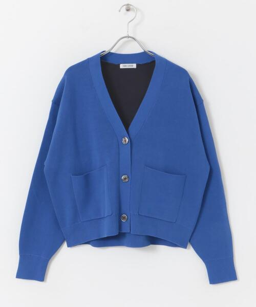 FORK&SPOON（フォークアンドスプーン）の「FORK&SPOON　ダブルフェイスVネックカーディガン（カーディガン/ボレロ・レディース・ブルー/アイボリー/ミント・1）」の18枚目の写真